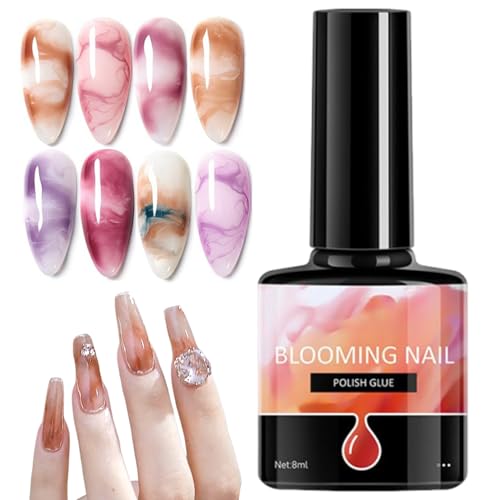 Uhngw Bloom Gel Nagellack | Farbverlauf Nagellack Gel,7.3ml Verlaufsflüssigkeit schnell transparent für Maniküre Hochzeit Salon Frauen Jugendliche Bühne Reise Feier von Uhngw
