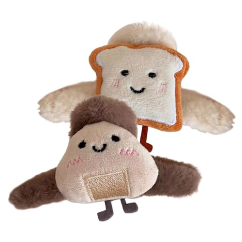 Uhngw Fuzzy Claw Clip,Furry Claw Clip,Gefüllte Lebensmittel Haarklammer | Stilvolle Kopfbedeckung, modische Haardekoration, dicke lange Haarklammern für Frauen und Mädchen von Uhngw