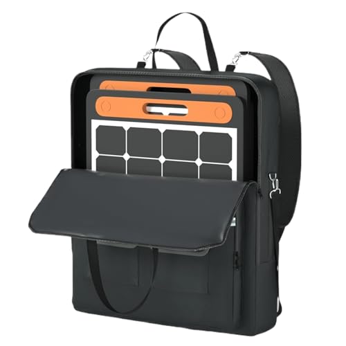 Uhngw Solarmodul Outdoor Tasche,Doppellagiger Solarmodul Transportbeutel | Robuster Schutzbeutel Mit Verstellbarem Trageriemen Für Camping, Wandern, Trekking Und Bergsteigen von Uhngw