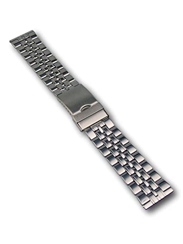 Uhren Pevak® Edelstahl Uhrenarmband 20mm Metallband mit Faltschliesse Uhr Armband Gliederarmband 2 von Uhren Pevak