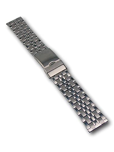 Uhren Pevak® Edelstahl Uhrenarmband 22mm Metallband mit Faltschliesse Uhr Armband Gliederarmband 3 von Uhren Pevak