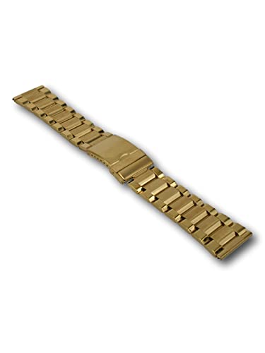 Uhren Pevak® Edelstahl Uhrenarmband Vergoldet 26mm Uhr Metallband mit Faltschliesse Uhrband Armband 1 von Uhren Pevak