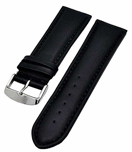 Uhrenarmband Armband schwarz Ton in Ton 22mm Kalbleder NEU 3804 von Uhrenhuette