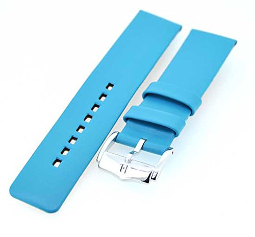 Uhrenarmband Hirsch 031021832-18 hellblau Fashion 18mm Lederband 6067 von Uhrenhuette