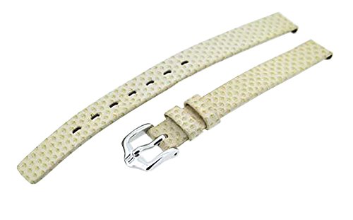 Uhrenarmband Hirsch 19996899-10 Lederband beige Special Muster 10mm 6054 von Uhrenhuette