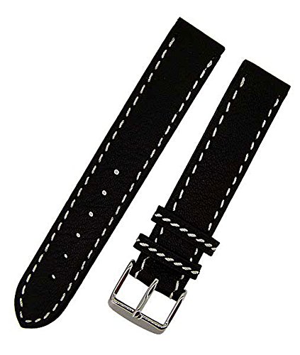 Uhrenarmband KANA 20mm weiße NAHT weiches Kalbleder NEU von Uhrenhuette