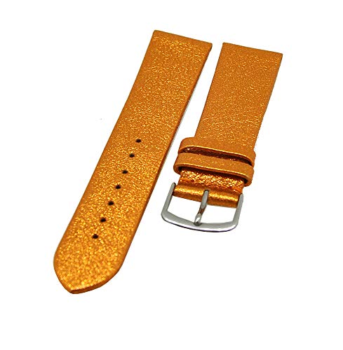 Uhrenarmband Kalbleder Glimmer Clementine 18mm Dornschließe von Uhrenhuette