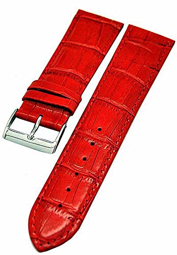 Uhrenarmband Kalbleder ROT 16mm mit Alligator-Struktur 3959 von Uhrenhuette