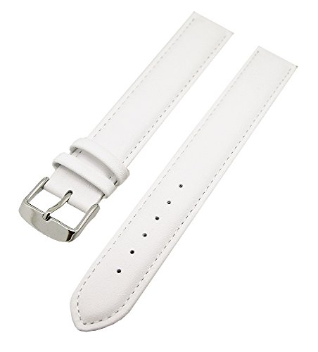 Uhrenarmband Kalbleder SUPERLANG XXXL 20mm weiß von Uhrenhuette