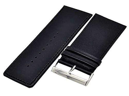 Uhrenarmband Supersoft schwarz extra breit 40mm Kalbleder von Uhrenhuette