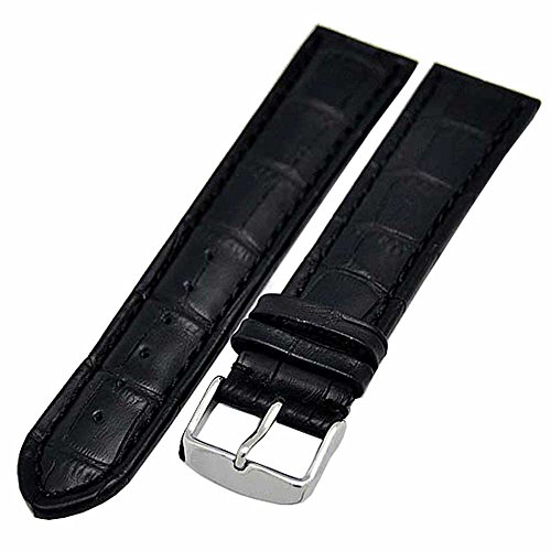 Uhrenarmband XL extra Lang schwarz 20mm Kalbleder 4281 von Uhrenhuette