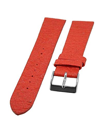 Uhrenarmband aus Ananasfasern VEGAN rot 20mm von Uhrenhuette