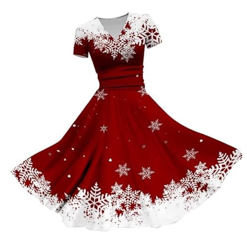 Christmas Dress Barbie Weihnachtsfrau Weihnachts Oberteil Damen Tüll Rot Weihnachts Oberteile Damen Emerald Green Christmas Dress Red Christmas Dress Australia Silvester Kleid (1 Red,3XL) von Uikceten