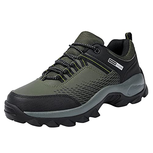 Uikceten 2022 Herren Outdoor Wanderschuhe Ultraleichte Lässige Sport Runde Zehe Bequeme Mode Sport Laufschuhe Joggingschuhe Herren Schuhe Schwarz (A, 45) von Uikceten