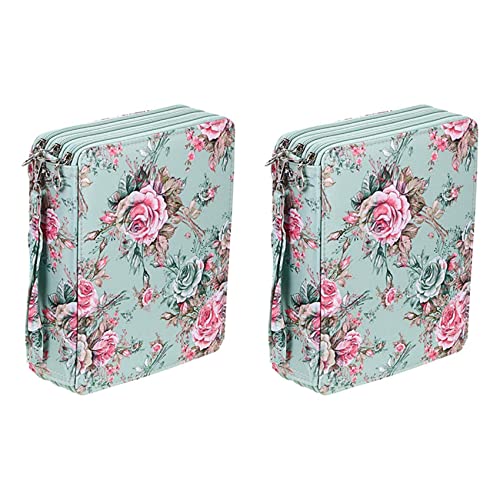 Uikdjgu 2X 120 Slot Buntstiftetui mit Fächern Stifthalter für Aquarellstifte (Rosa) von Uikdjgu