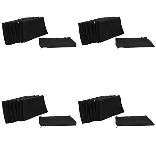 Uikdjgu 40 Stück Leinwand ReißVerschluss Beutel Leinwand Make-Up Bleistiftetui Leere DIY Basteltaschen für Reisen DIY Bastelschule, Schwarz von Uikdjgu