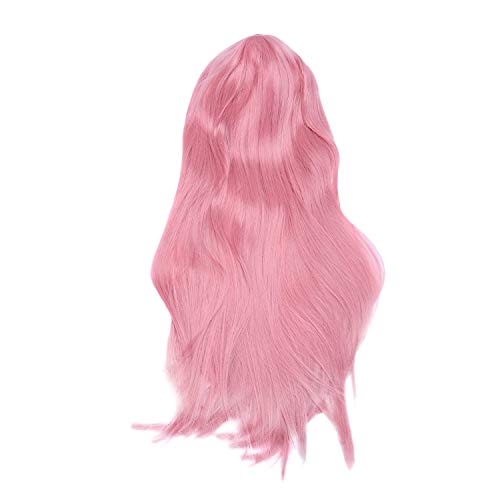 Uinfhyknd 80Cm Lange Gerade Cosplay PerüCke Multicolor WäRme Voll Elastische PerüCken (Rosa) von Uinfhyknd
