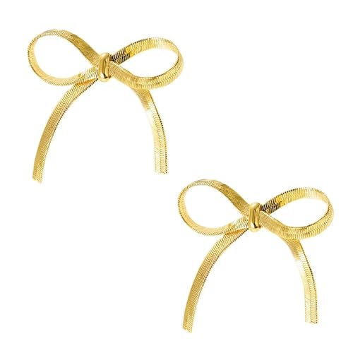 Bow Earrings Silver,Gold Earrings for Women,Schleifen Ohrringe,Schleifen Ohrringe Bow Ribbon Stud Earrings Hypoallergene Mode Goldene Schleifen Ohrstecker Weihnachts Geschenk für Damen. von Uirheurd