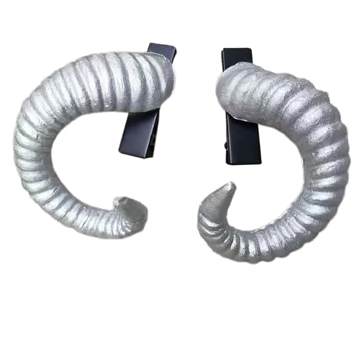 1 Paar Gothic Teufelshorn Kopfschmuck Halloween Cosplay Hut Schafhorn Kopfschmuck Haarschmuck von Uitndvyte