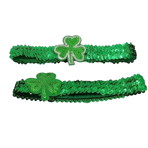 Elastisches Kleeblatt-Stirnband für St. Patrick's Day, Irish Foundation Day, Feier, Party von Uitndvyte