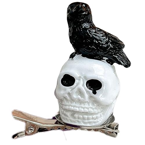 Halloween-Haarklammer, schwarz, Punk, 1 Paar Geister für Mädchen, coole Gothic-Geist-Form von Uitndvyte