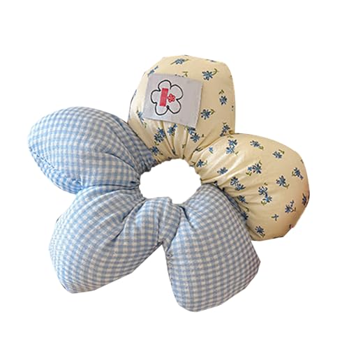 Modisches gestreiftes Blumen-Haar-Accessoire, übertriebene Blumenhaarringe, Pferdeschwanz-Halter, handgefertigte Kopfbedeckung für den täglichen Gebrauch von Uitndvyte
