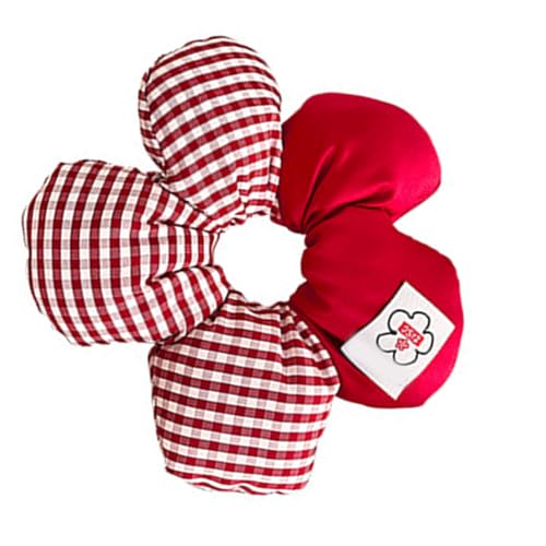 Modisches gestreiftes Blumen-Haar-Accessoire, übertriebene Blumenhaarringe, Pferdeschwanz-Halter, handgefertigte Kopfbedeckung für den täglichen Gebrauch von Uitndvyte