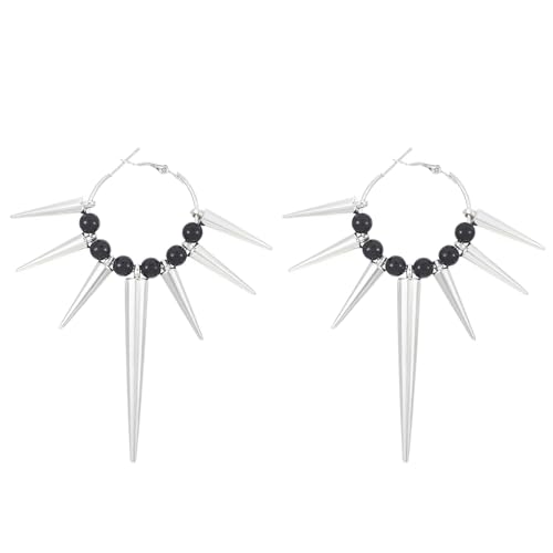 Mysterious Gothic Legierung Vier Spitze Stars/Dornen Rivet Hoop Ohrringe Schmuck Für Modebegeisterte Und Trendsetter von Uitndvyte