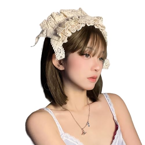 Sweet Simple Damenhut aus Spitze, rutschfest, zarter Kopfschmuck für Partys und den täglichen Gebrauch von Uitndvyte