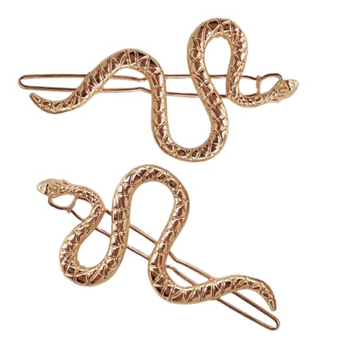 Uitndvyte 2pcs Moderne Schlange Form Haarnadel Fashion Bang Clip Retro Barrettes Schmuck Kopfbedeckungszubehör Haarstyling Tool Uitndvyte 2pcs Moderne Schlange Form Haarnadel Fashion Bang Clip Retro Barrettes Schmuck Kopfbedeckungszubehör Haarstyling Tool von Uitndvyte
