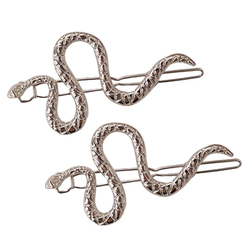 Uitndvyte 2pcs Moderne Schlange Form Haarnadel Fashion Bang Clip Retro Barrettes Schmuck Kopfbedeckungszubehör Haarstyling Tool von Uitndvyte