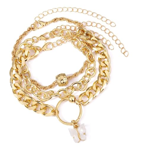 Uitndvyte 3pack Geometrisches Perlenarmband Geometrische Verknüpfungskette Armband Handgefertigter Verstellbarer Schmuck Für Stilvolle Frauen Vorhanden von Uitndvyte