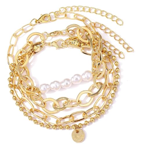 Uitndvyte 3pack Geometrisches Perlenarmband Geometrische Verknüpfungskette Armband Handgefertigter Verstellbarer Schmuck Für Stilvolle Frauen Vorhanden von Uitndvyte