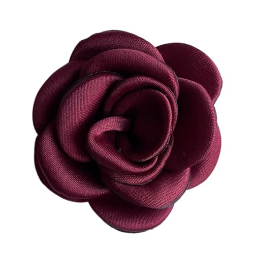 [Uitndvyte] Damen Kamelienbrosche Brosche Reversnadel Mode Haarschmuck Kamelie Corsage Revers Pin Stoffpullover von Uitndvyte