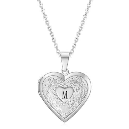 Uitndvyte Elegante Halskette mit herzförmigem Rahmen und eingraviertem Buchstaben-Charm aus Ti-Stahl, Halsschmuck für tägliche Outfits und Partys Uitndvyte Elegante Halskette mit herzförmigem Rahmen und eingraviertem Buchstaben-Charm aus Ti-Stahl, Halsschmuck für tägliche Outfits und Partys von Uitndvyte