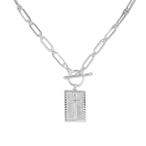 Uitndvyte Geometrische Anhänger-Halskette, trendiger Schmuck, Kette, Accessoire, Kupferstruktur, geeignet für modische Frauen, Kupfer von Uitndvyte