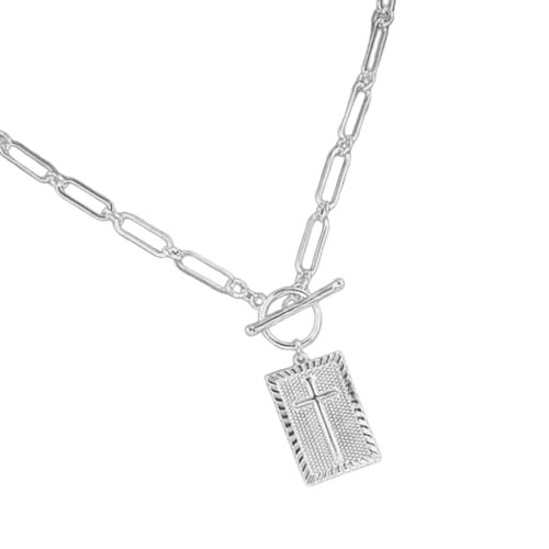 Uitndvyte Halskette mit geometrischem Anhänger, Kupferstruktur, Kettenschmuck, verstellbare Länge für den Alltag und besondere Anlässe von Uitndvyte