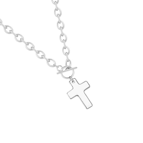 Uitndvyte Luxuriöse Kruzifix-Halskette für Damen, Mädchen, 14 Karat plattiert, eleganter Modeschmuck für Damen, Kupfer von Uitndvyte