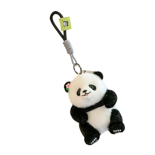 Uitndvyte Schöner Panda Keychain Robuste PP Baumwoll Cartoon Anhänger Für Rucksack Oder Handtasche Accessoire Freizeitkleidung Täglich Gebrauch von Uitndvyte