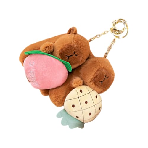 Uitndvyte Stilvoller Eleganter Farbkapybaras Plüschschlüsselkettenanhänger Vielseitiger Kleidungscharme Accessoire Für Den Täglichen Gebrauch von Uitndvyte