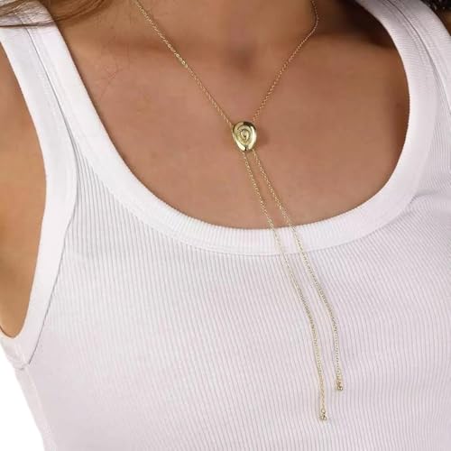 Uitndvyte Verstellbare Halskette mit Cowboyhut-Design, bequemer Edelstahlschmuck für Sie Uitndvyte Verstellbare Halskette mit Cowboyhut-Design, bequemer Edelstahlschmuck für Sie von Uitndvyte