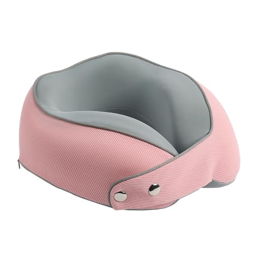 Nackenkissen Flugzeug,Memory Foam Reisekissen Auto Travel Pillow, Nackenhörnchen für Auto Zug Büro Heim,Nackenkissen für Erwachsene Kinder (Rosa,Erwachsene) von Uixxducc