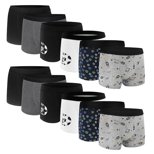 Uizuooy 12er Pack Unterhosen Jungen Boxershorts Jungen Baumwolle Unterhosen für Jungen Kinder Unterhosen 146-152 UN1 Uizuooy 12er Pack Unterhosen Jungen Boxershorts Jungen Baumwolle Unterhosen für Jungen Kinder Unterhosen 146-152 UN1 von Uizuooy