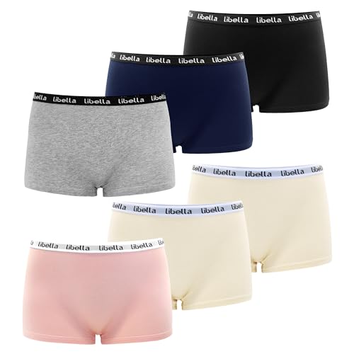 Uizuooy 6er Pack Boxershorts Damen Panties Damen Baumwolle Damen Boxershorts Unterwäsche Atmungsaktiv Damen Slips Mehrpack Stretch 3429 Mehrfarbig M von Uizuooy