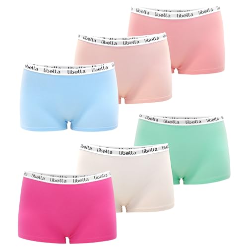 Uizuooy 6er Pack Boxershorts Damen Pantys Damen Baumwolle Frauen Unterwäsche Atmungsaktiv Damen Slips Mehrpack Stretch 3429 Mehrfarbig M von Uizuooy