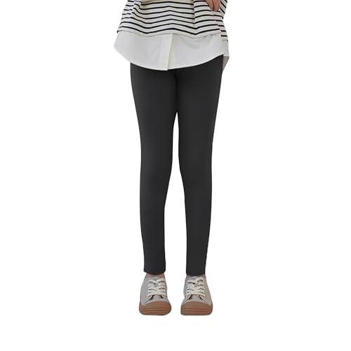 Uizuooy Kinder Leggings Mädchen Baumwolle Sport Tanzhose Elastisch Fitness Hose Basic 1er-Pack 2708-BL-146 von Uizuooy