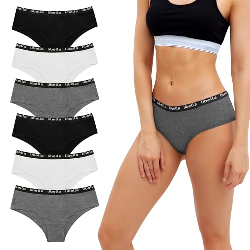 Uizuooy Damen Slips Mehrpack Unterhosen Damen Baumwolle Frauen Unterwäsche Weich Slips Unterwäsche Atmungsaktiv Sportunterwäsche Bequeme 6er Pack A S von Uizuooy
