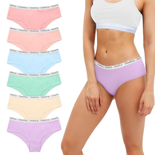 Uizuooy Unterhosen Damen Baumwolle Damen Slips Mehrpack Hipster Unterwäsche Atmungsaktiv Pantys Baumwolle Weich Bequeme Frauen Unterwäsche 6er Pack UN7 XL von Uizuooy