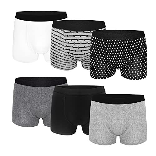 Uizuooy Unterhosen Jungen Boxershorts Kinder Boxershorts Jungen aus Baumwolle 6er Pack 146-152 von Uizuooy