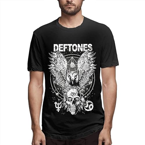 D-Efto-NES 'Skull' Men's Round Neck T-Shirt Short Sleeve Top Pure Cotton T-Shirt Pullover Black M von Ujoya